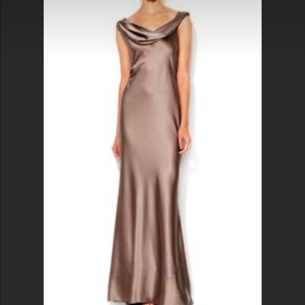 Like New Vera Wang Silk Cowl Neck Dress